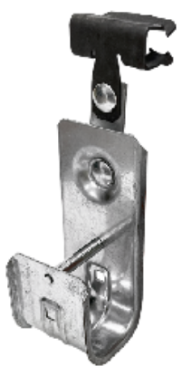 2'' JHook Wide/ret -90 deg swivel screw on spring steel beam clp 1