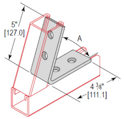 Picture of 4 Hole 45 degree Angle Green