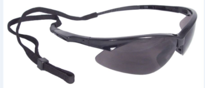 Picture of Black Safety Glasses with smoke lens