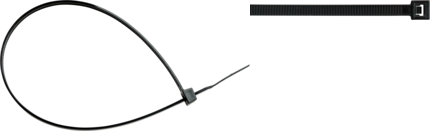 CUL 22218 11" 50LB UV BLACK CABLE TIES
