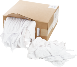 Product image for Cully 37586 All-Purpose Rags, 50 Lb. Box, New Bleached Knits, Relatively Lint-Free