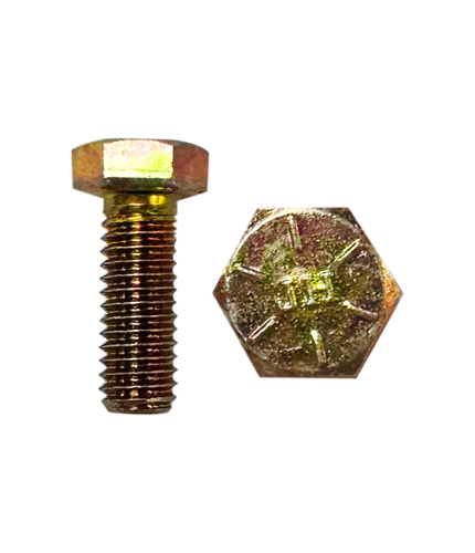 Product image for Cully 554248USJ 3/8-16 x 1-1/2" Hex Head Cap Screw, Grade 8, Partial Threaded, Yellow Zinc Plated, Domestic, Jar