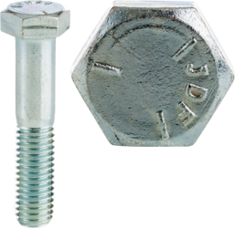 Product image for Cully 55829USJ 1/2-13 x 1-3/4" Hex Head Cap Screw, Grade 5, Fully Threaded, Zinc Plated, Domestic, Jar