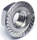 Product image for Cully 70240J 1/2"-13 Serrated Flange Hex Nut, Type 18-8 Stainless Steel , Jar
