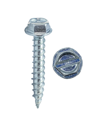 Product image for Cully 77048BFG 10 x 3" Self-Tapping Sheet Metal Screws, Hex Washer Head, Slotted, Zinc Plated, Box