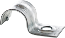 Product image for Cully C170 Jiffy Clip, One Hole Strap, Fits 1-1/4" Rigid/IMC Conduit & 1-1/2" EMT Conduit, Zinc Plated