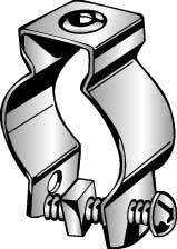 Product image for Cully C2-1/2B Conduit Hanger with Bolt and Nut, Fits 1-1/4" EMT, Zinc Plated