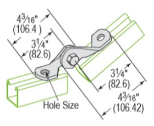 Product image for Minerallac CAA2HEG 2 Hole Adjustable Corner Angle