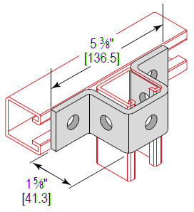 Product image for Minerallac UFX5H162S4 UFitting Cross, 5-Hole, , 1-5/8" Channel, Type 304 Stainless Steel