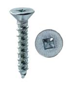 CUL 13016J 10 X 1" WOOD SCREWS FLAT HEAD SQUARE DRIVE ZP